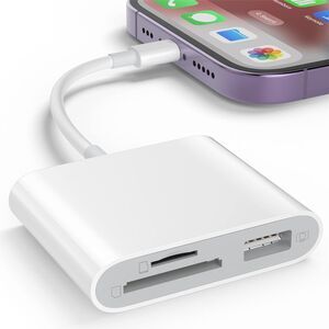 USB to Card Reader Adapter USB Camera Micro SD Memory Slot for iPhone iPad NEW